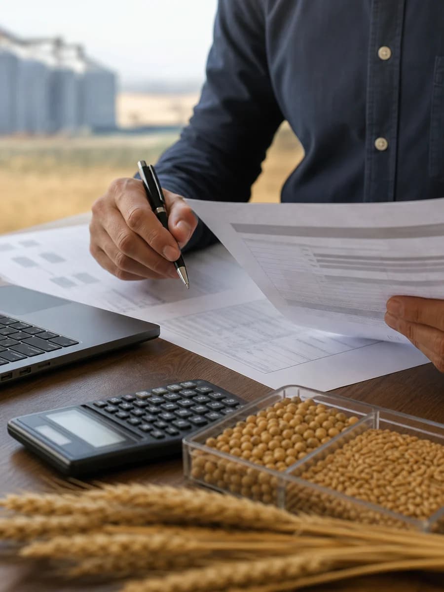 Escena agroindustrial para Administración y Corretaje
