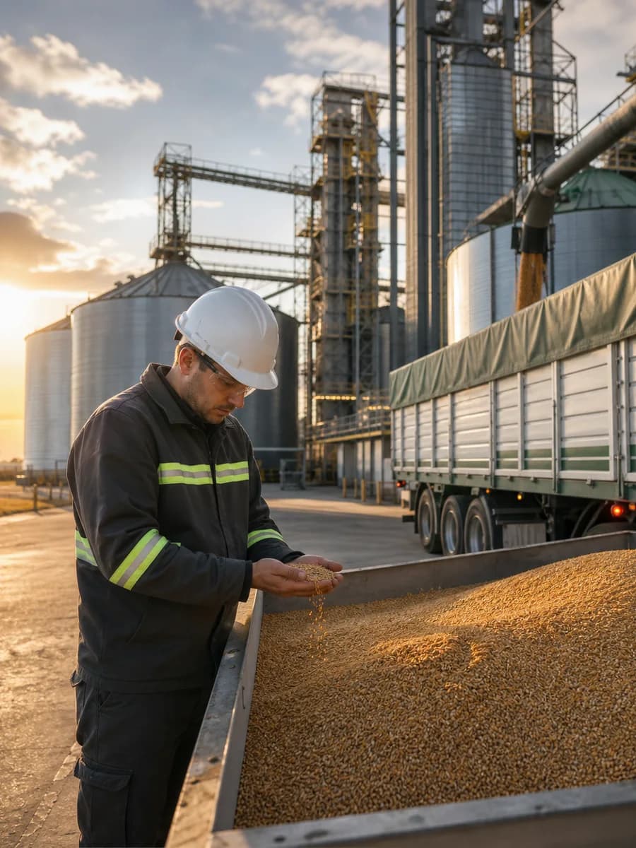 Escena agroindustrial para Plantas de Acopio de Granos